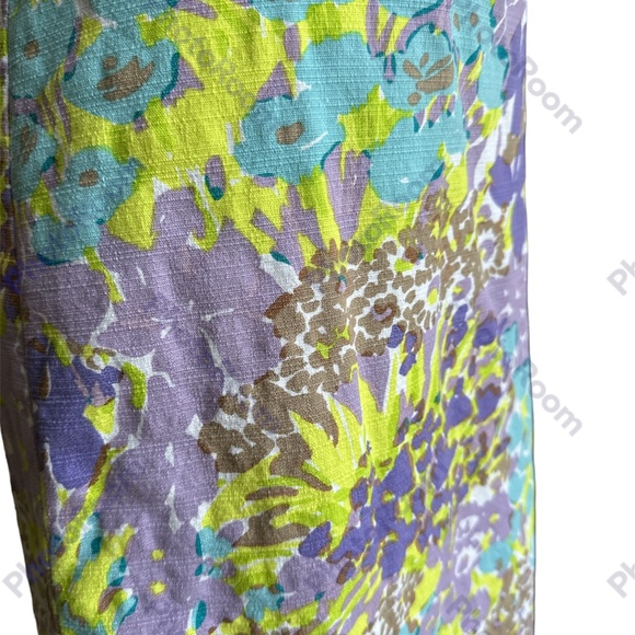 Talbots Women's Purple Floral Rear Zip Lined Skirt Size 4 - Picture 2 of 6